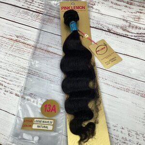 20” Loose Wave Brazilian Human Hair Natural (dark) Extensions